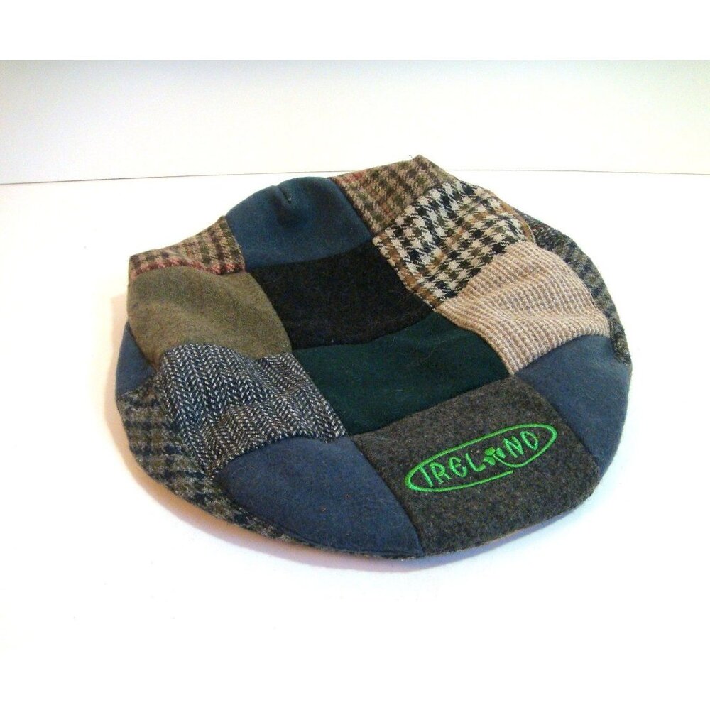 Irish Tweed Flat Cap Patchwork Wool - image 2